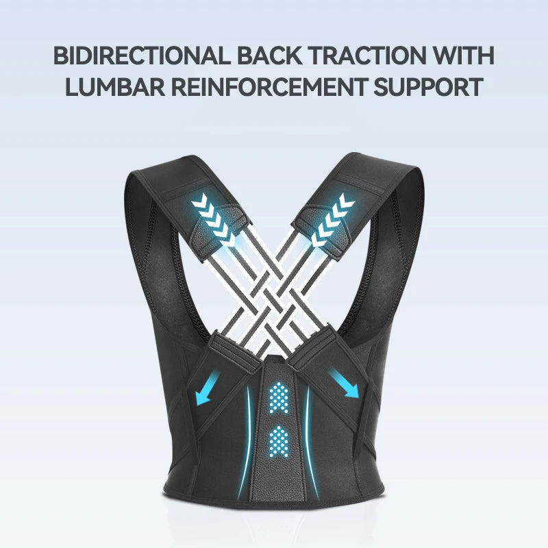 Professional Back Support Belt Posture Corrector Back with Adjustable Strap Brace Shoulder Band Correction Belt Adolescent Adult